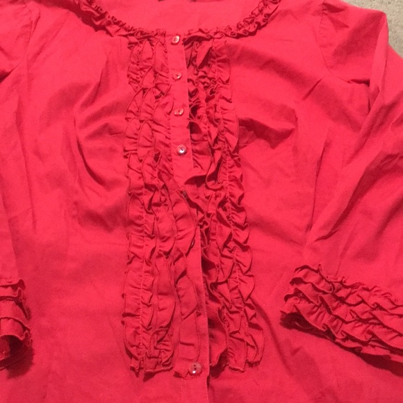 🌸NEW🌸 Moschino Cheap and Chic Vintage Ruffle Button Down Top/Cardigan - Picture 9 of 15